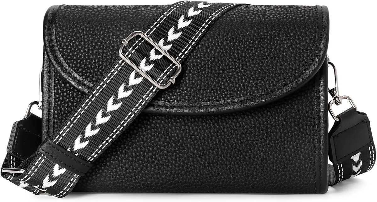 SENDEFN Schoudertas voor dames, kleine crossbody tas, veganistisch leren telefoontasje met verstelbare afneembare - ShopVlot
