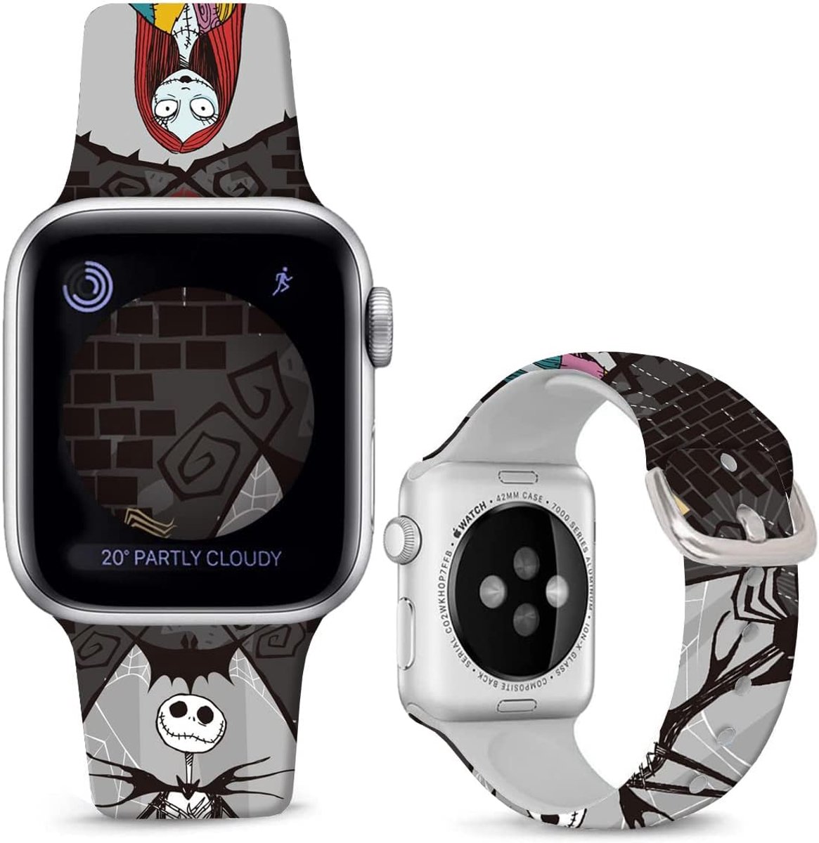 Compatible with Apple Watch Bands Stitch 49mm 45mm 44mm 42mm Cartoon Band Replacement Strap Silicone Design Sport - ShopVlot