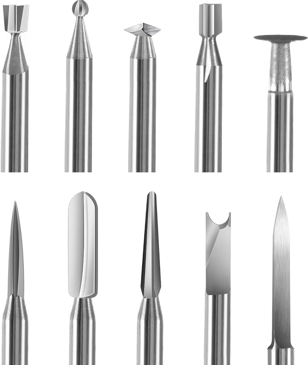 10pcs Wood Carving Tool Set Compatible with Dremel Rotary Tools - ShopVlot