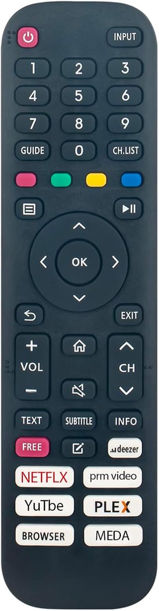 ALLIMITY Remote Control Compatible with HKC ANTTEQ TV NHV24H3 NHV32H3 NHV42H3 HV24H1 HV32H1-D1 HV42F1-D1 HV50U1-D1 - ShopVlot