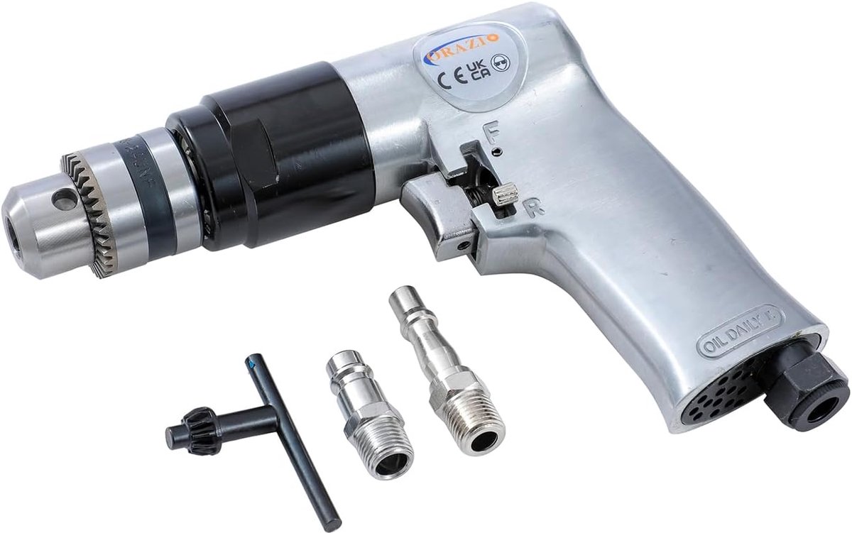 10MM 3/8" Reversible Air Drill with Keyed Drill Chuck Air Tools 212512 - ShopVlot