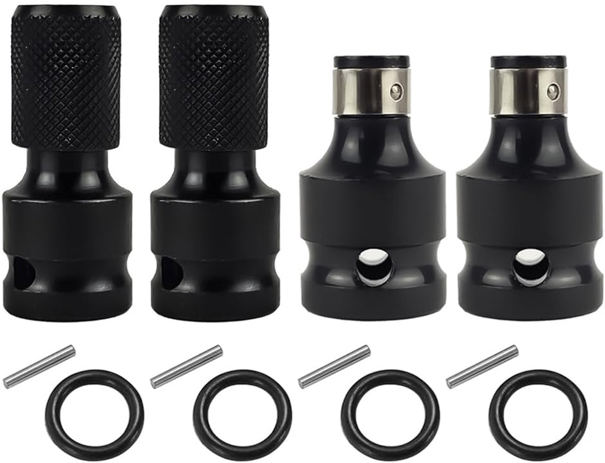 Impact sleutel adapters 1/2 naar 1/4 inch - 4-delige set - snelle release - veelzijdig gebruik - ShopVlot