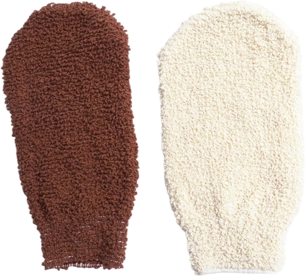 Peelinghandschoenen set van 2 - polyester - zachte en intensieve scrub - voor een gladde, stralende huid - ShopVlot