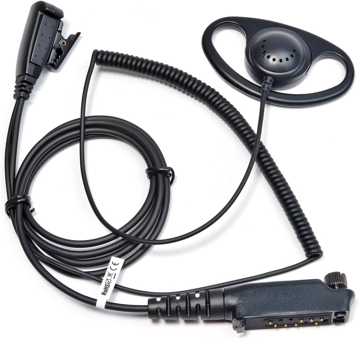Headset voor Sepura STP8000 STP9000 SC20 SC21 - D-vorm - verborgen microfoon - privégesprekken in lawaaiige omgevingen - ShopVlot