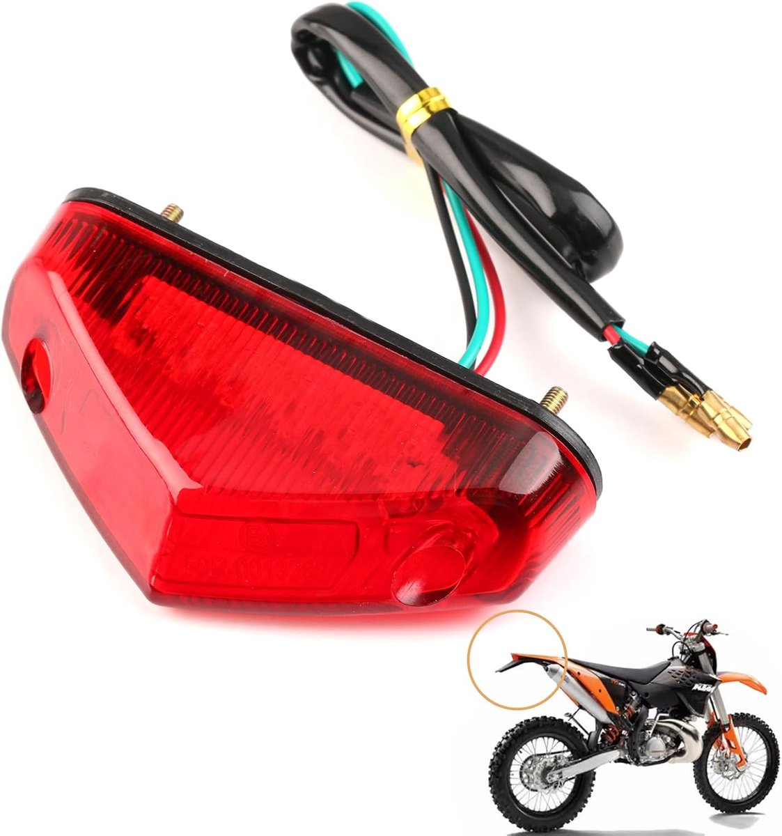 Motorfiets Achterlicht 12V 9 LED - Hoogwaardige ABS Kunststof - E-Tested - Veiligheid tijdens het rijden - ShopVlot