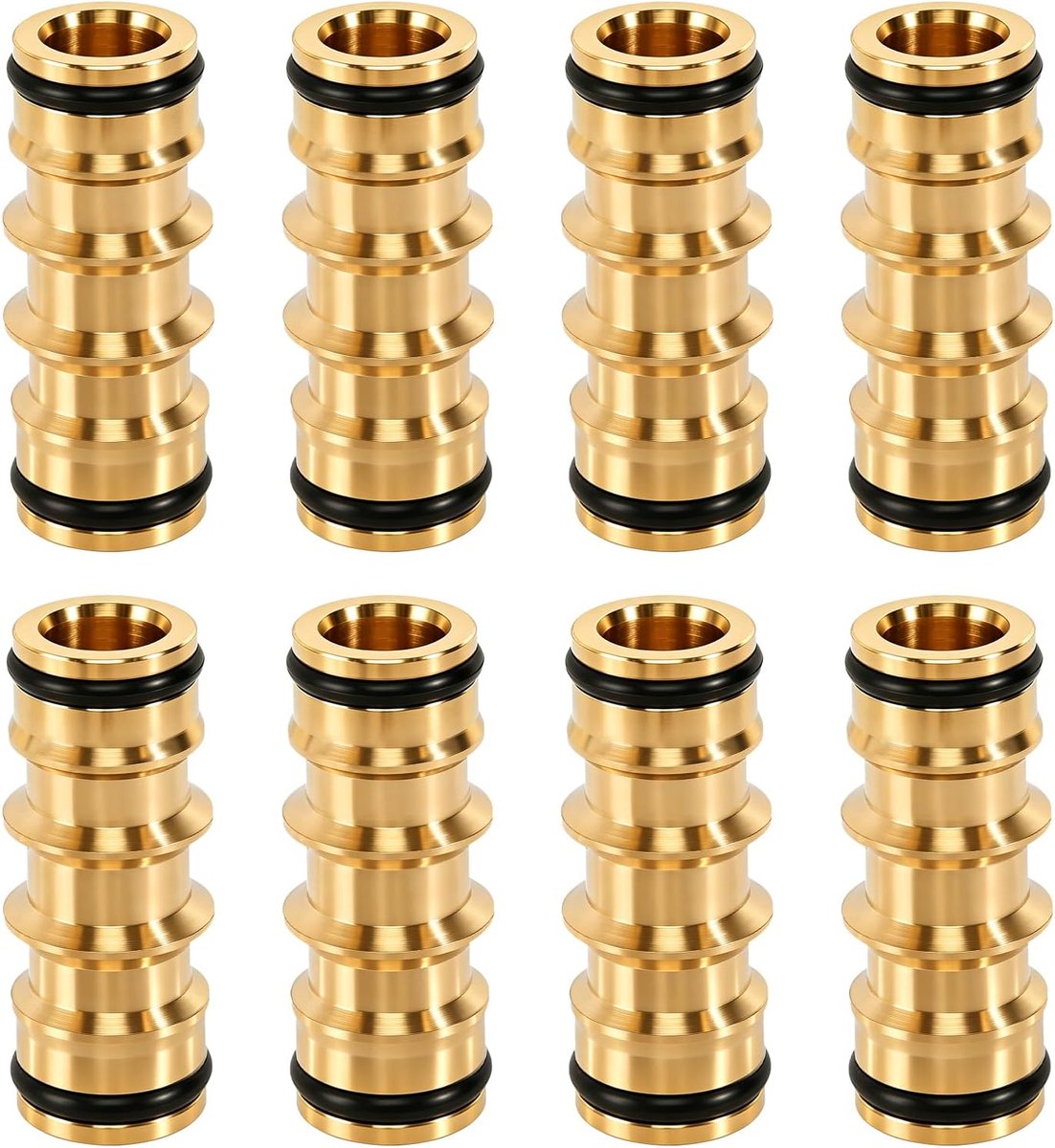slangverbinder 1/2 inch - dubbele mannelijke messing - corrosiebestendig - ideaal voor tuinirrigatie - ShopVlot