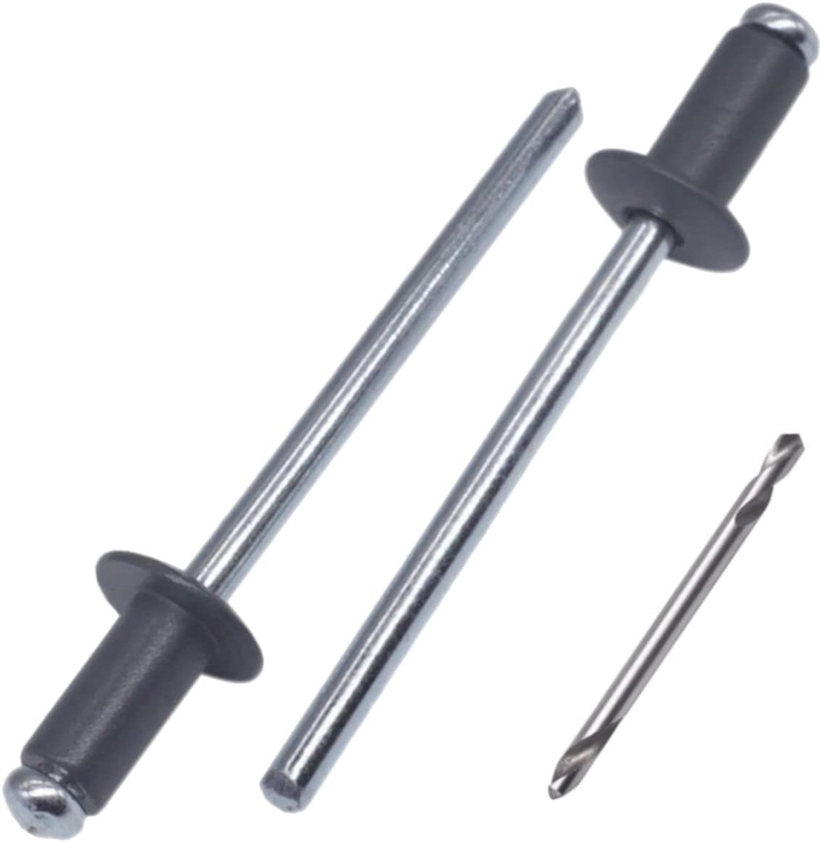 Blindklinknagels 4 x 8 mm - Aluminium - Anthracietgrijs RAL 7016 - Inclusief boor - ShopVlot