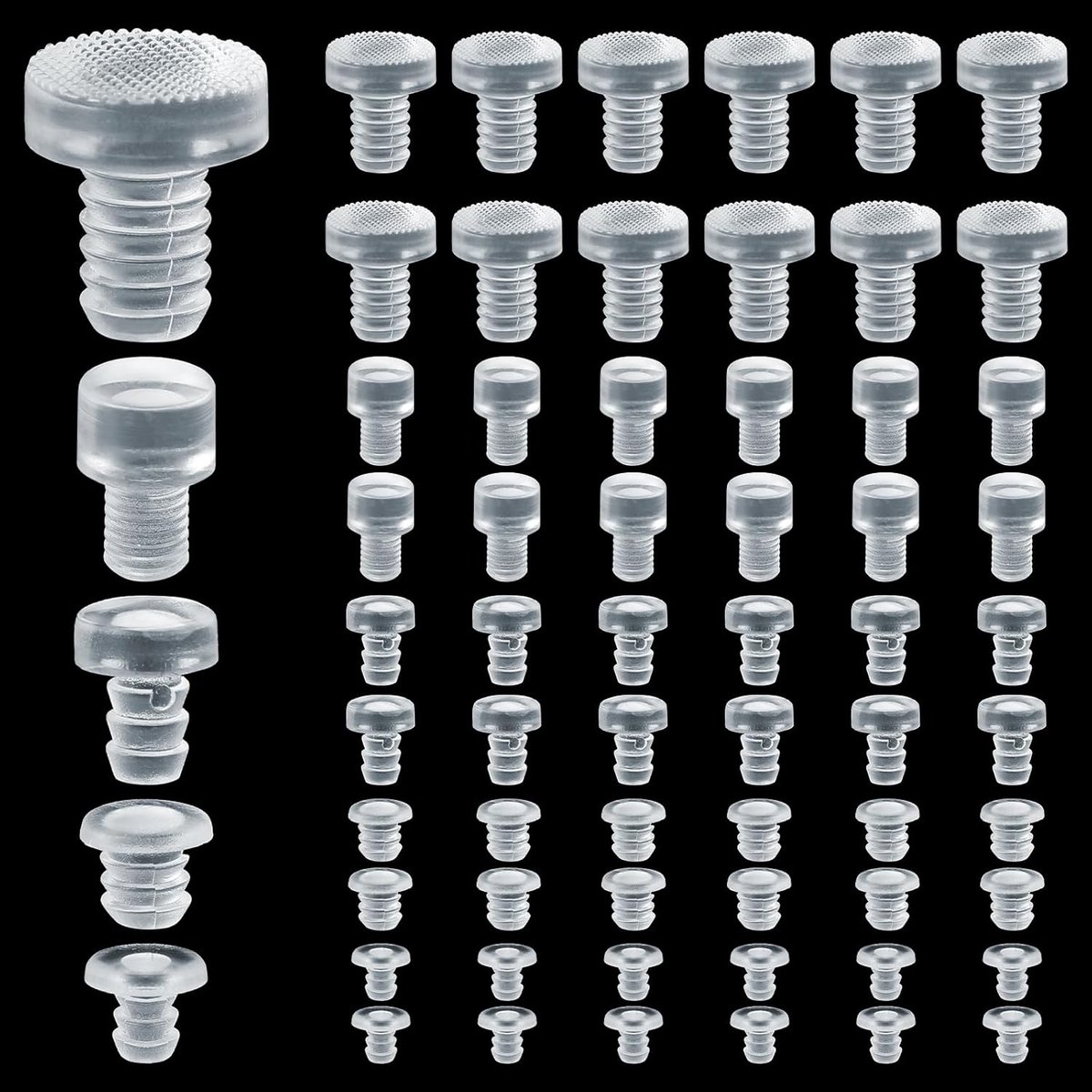 Glas tafel bumpers set - 60 stuks - transparant PVC - beschermend voor gevoelige oppervlakken - ShopVlot