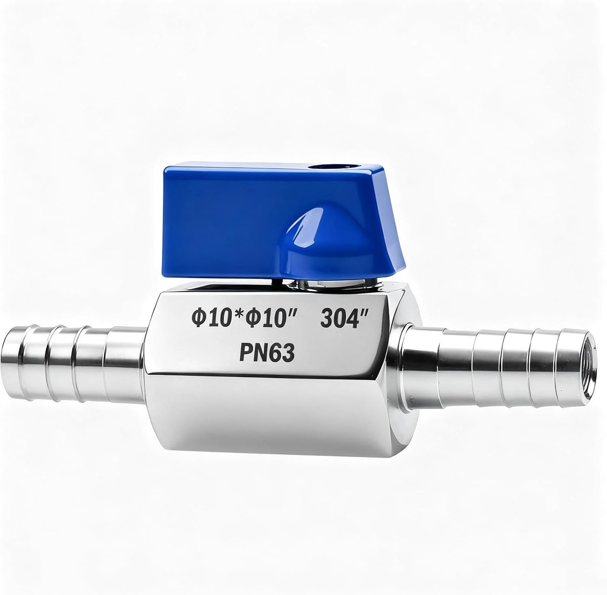 Kogelklep 10mm - RVS 304 - Dubbele pagode aansluiting - Ideaal voor water en gas - ShopVlot