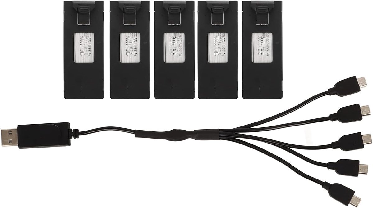 RC drones lithium batterij 3.7V 1800mAh - vervangbaar - met laadkabel - lange gebruiksduur - ShopVlot