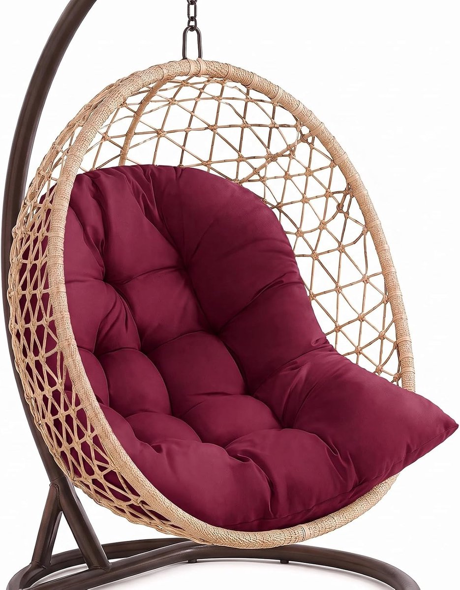 Hanging chair cushion extra dik - poly rattan - weerbestendig - perfect voor buitengebruik - ShopVlot