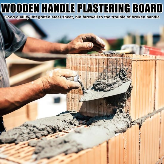 Trowel set 4-delig - roestvrij staal - houten handvat - ideaal voor stukadoren - ShopVlot — afbeelding 2