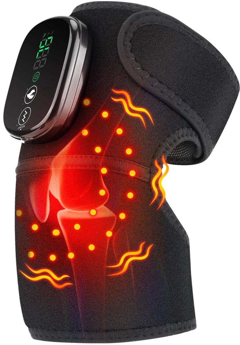 Solidchoice - Verwarmde Knie Massager met Rood Licht en Trilling
