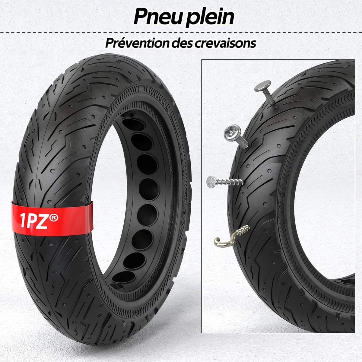 1PZ FR7-2ST Solid Tire 10 inch 10 x 2.50 for Ninebot MAX G30 G30P G30LP - ShopVlot
