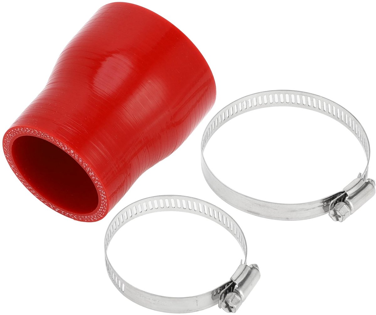 Solidchoice - Silicone Slang Koppeling met Klemmen voor Auto - Rood