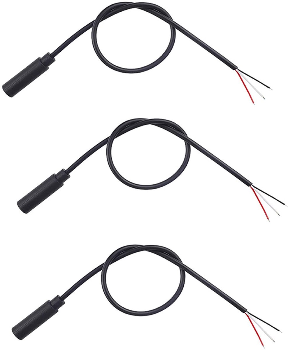 6Pcs 3.5mm Female Jack to Bare Wire Open End TRS 3 Pole Stereo 1/8" 3.5mm Jack Plug Audio Cable Replacement for - ShopVlot