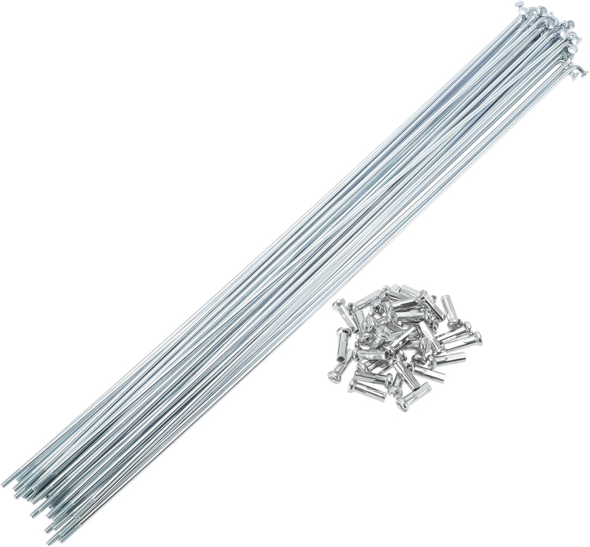 Fiets Spaken Fiets Wiel Spaken Zilver Tone 1 Set 14G 259mm Lengte Koolstofstaal Gegalvaniseerd - ShopVlot