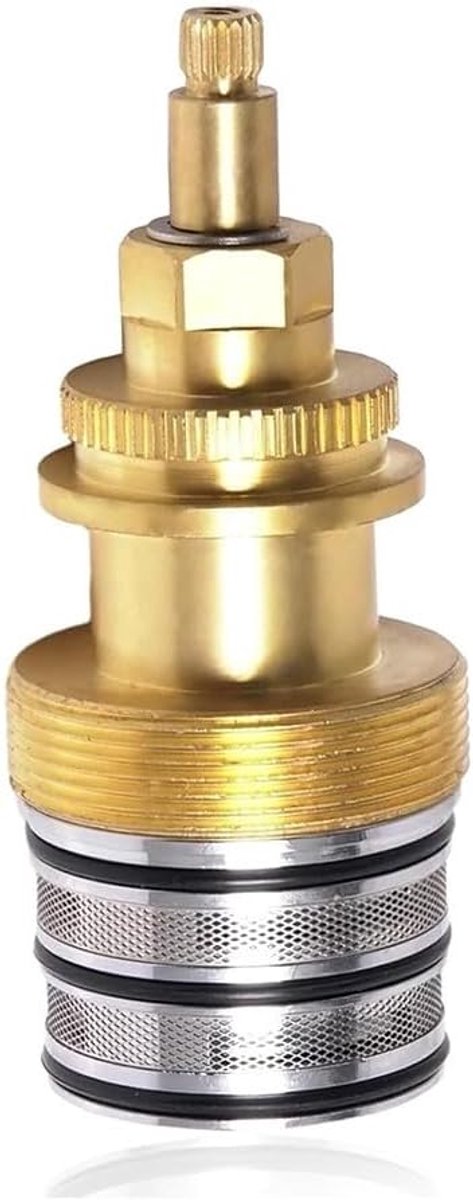 78913 Thermostatic Water Control Cartridge, Brass Faucet Spool Replacement, Mixer Valve Bar Temperature Control Repair - ShopVlot
