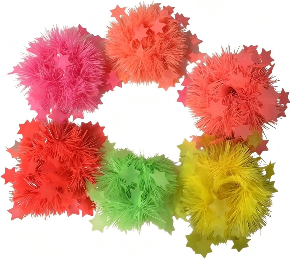 Fluorescent Bracelet Set, 6 Pieces Neon Star Headbands, UV Party Accessories, Glow Prop, Neon Party Decoration - ShopVlot