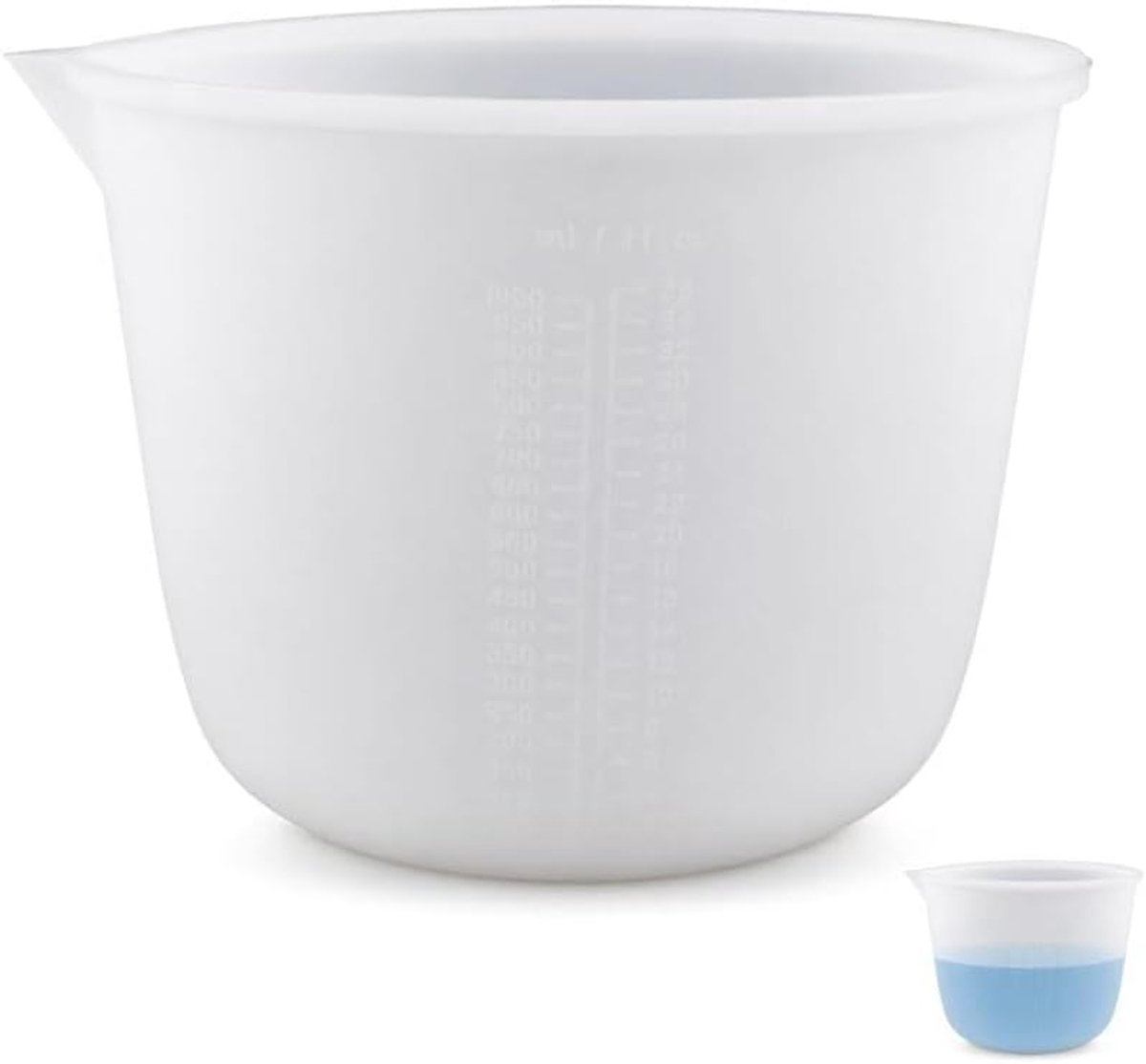 Maatbeker van siliconen 1000 ml, HMCEY maatbeker van siliconen voor hars - ShopVlot