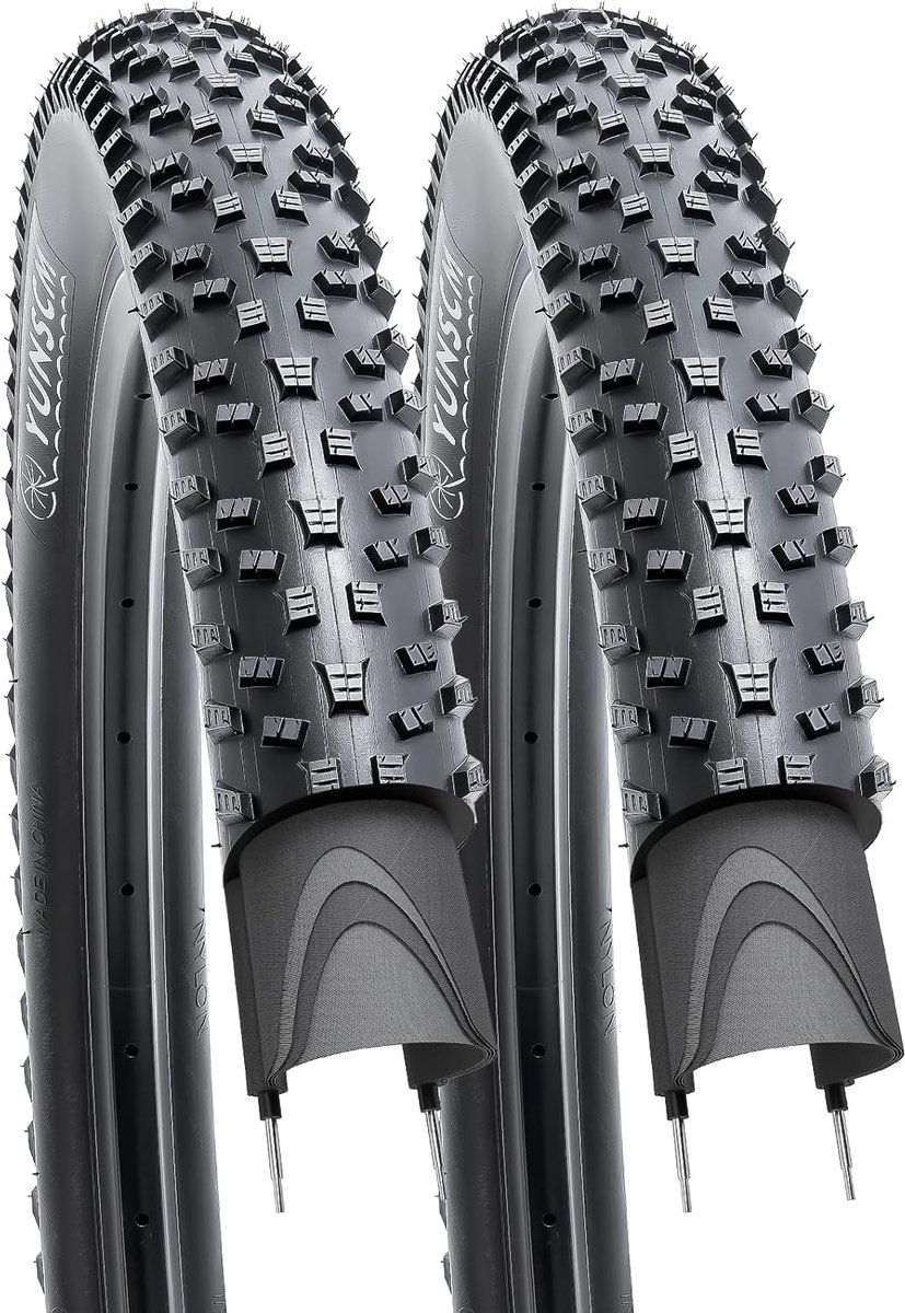 YunSCM 2PCS 60TPI nylon leak proof, 27.5 inch tires 27.5 x 2.3cm (ETRTO 57-584), compatible with 27.5x2.20/2.25/2.30 - ShopVlot