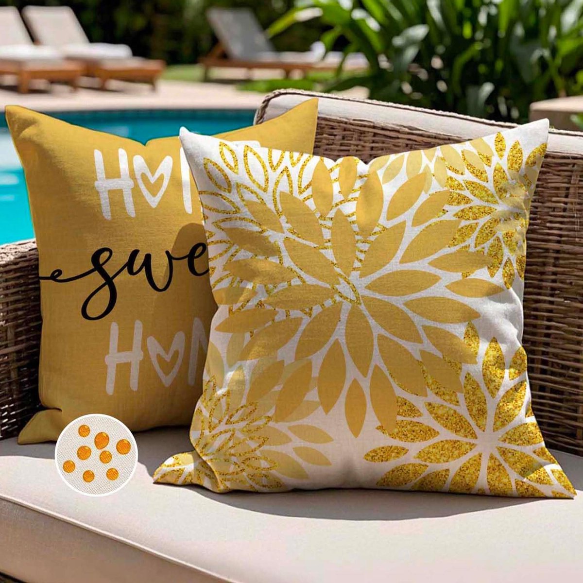 Cushion Covers 40 x 40 cm - Waterdicht - Modern bloemen - Perfect voor tuin en balkon - ShopVlot