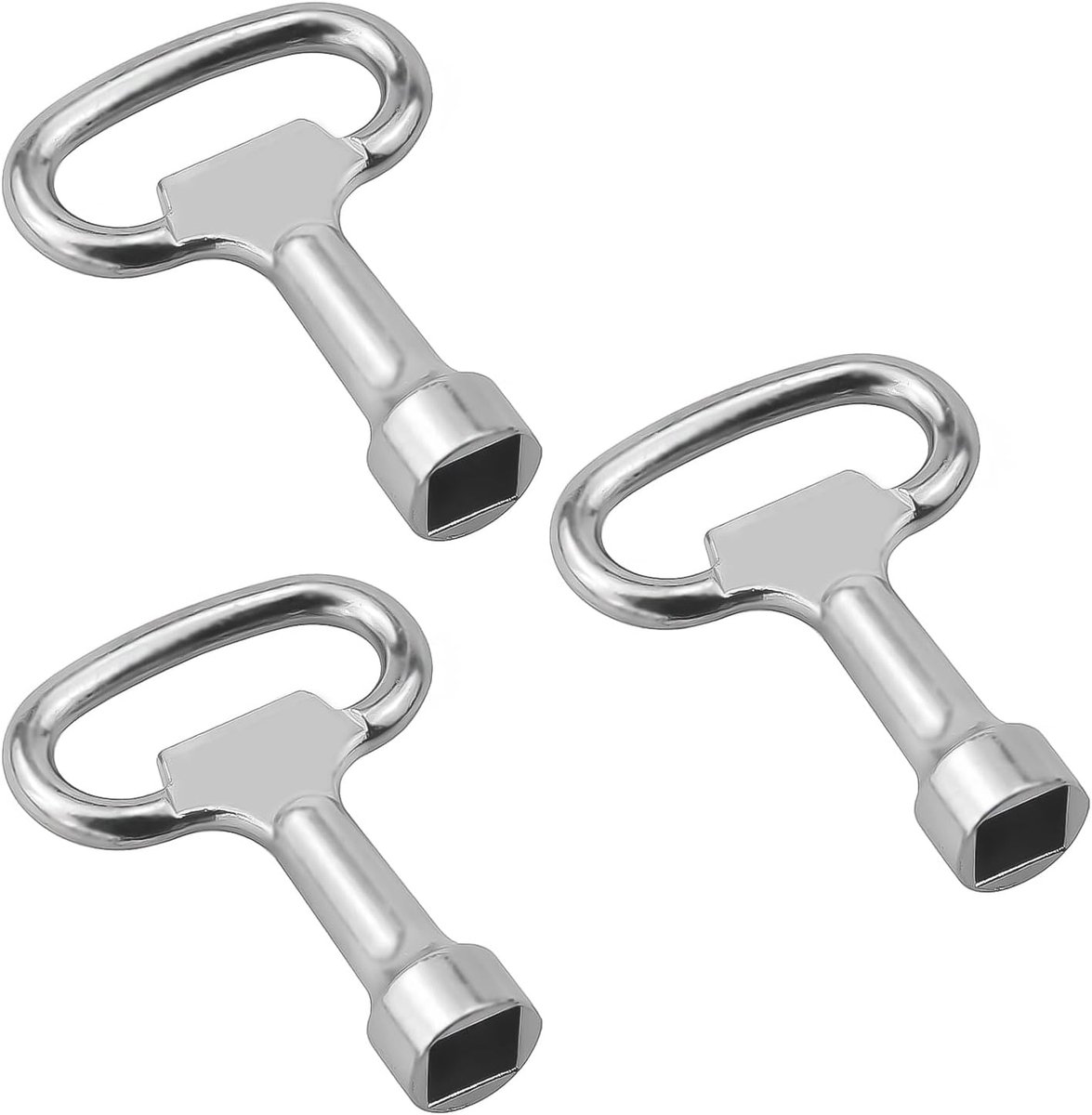 Vierkant sleutel 8mm - RVS - 3 stuks - Geschikt voor gas- en watermeters - ShopVlot