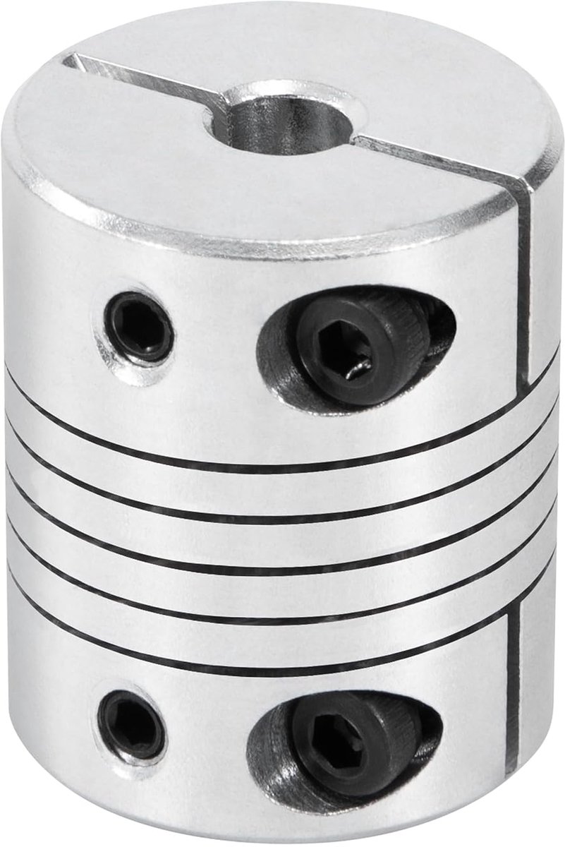 Shaft koppeling 5mm tot 10mm - legering - 25mm diameter - ideaal voor 3D printer en CNC machine - ShopVlot