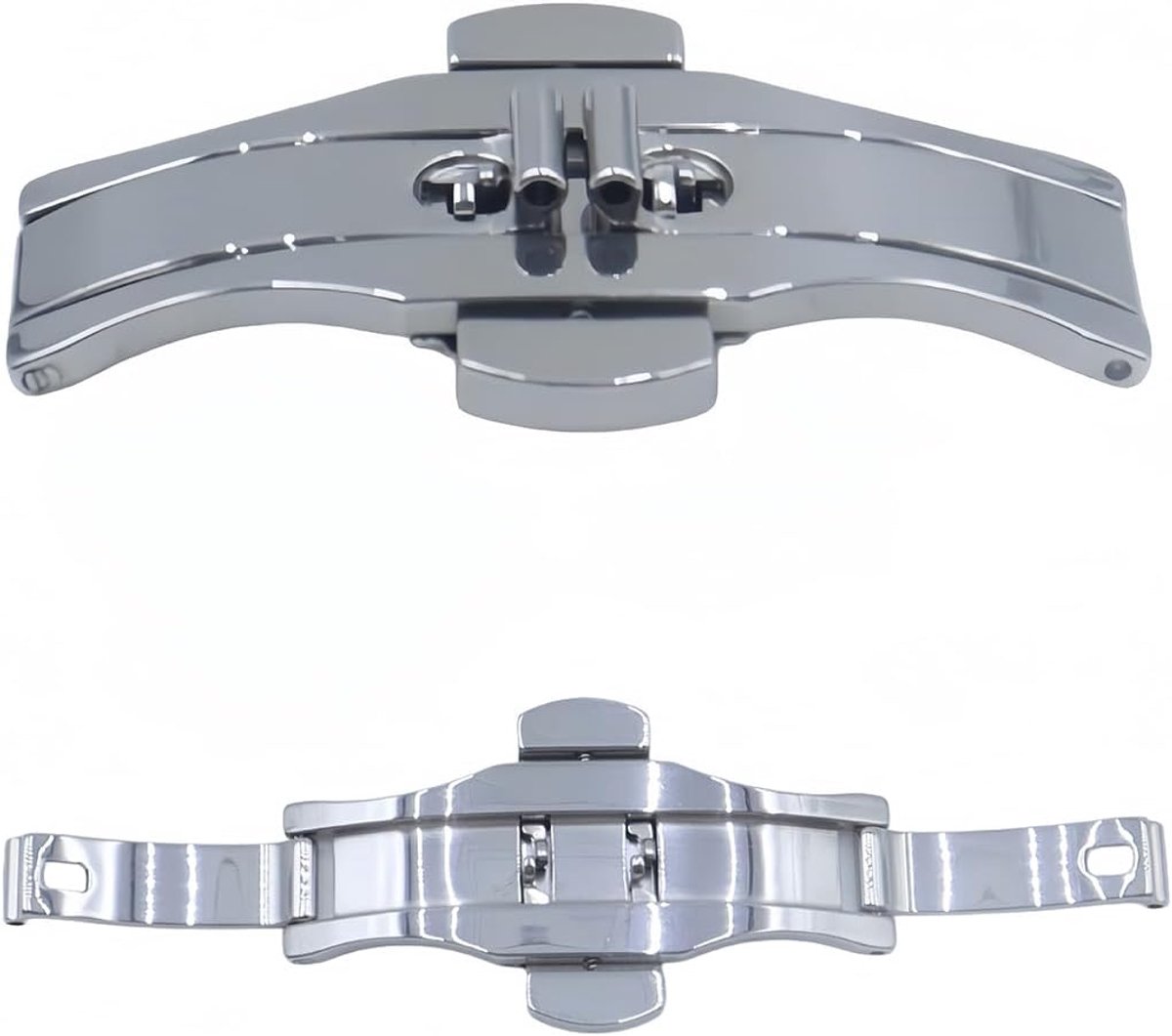 Vlindersluiting 2 stuks - Universele roestvrijstalen sluiting - Perfecte vervanging - Voor delicate horloges - ShopVlot
