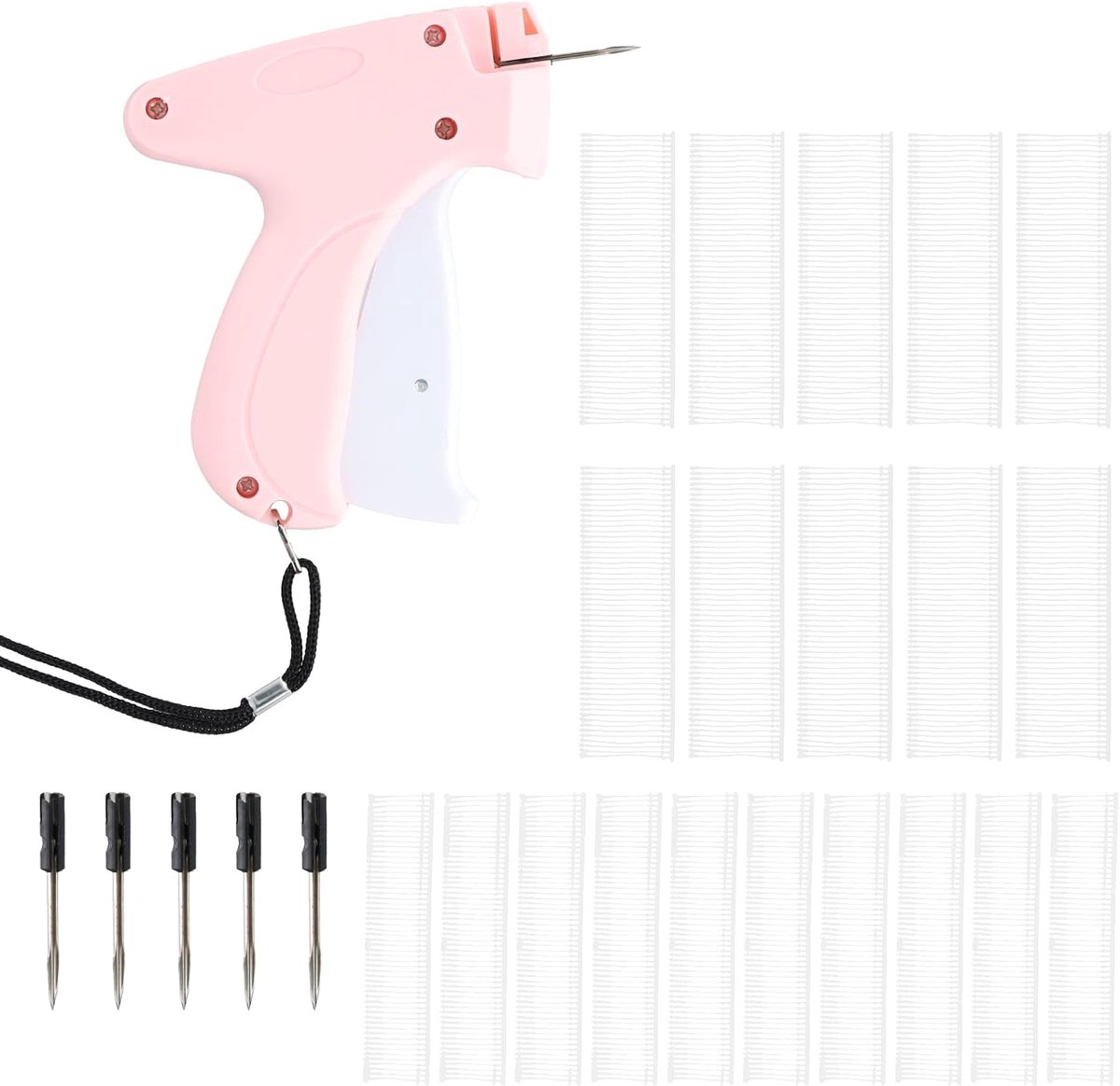 Labeling gun met 5 vervangnaalden - 1100 nietjes - Kleding labelmachine voor prijslabels - ShopVlot