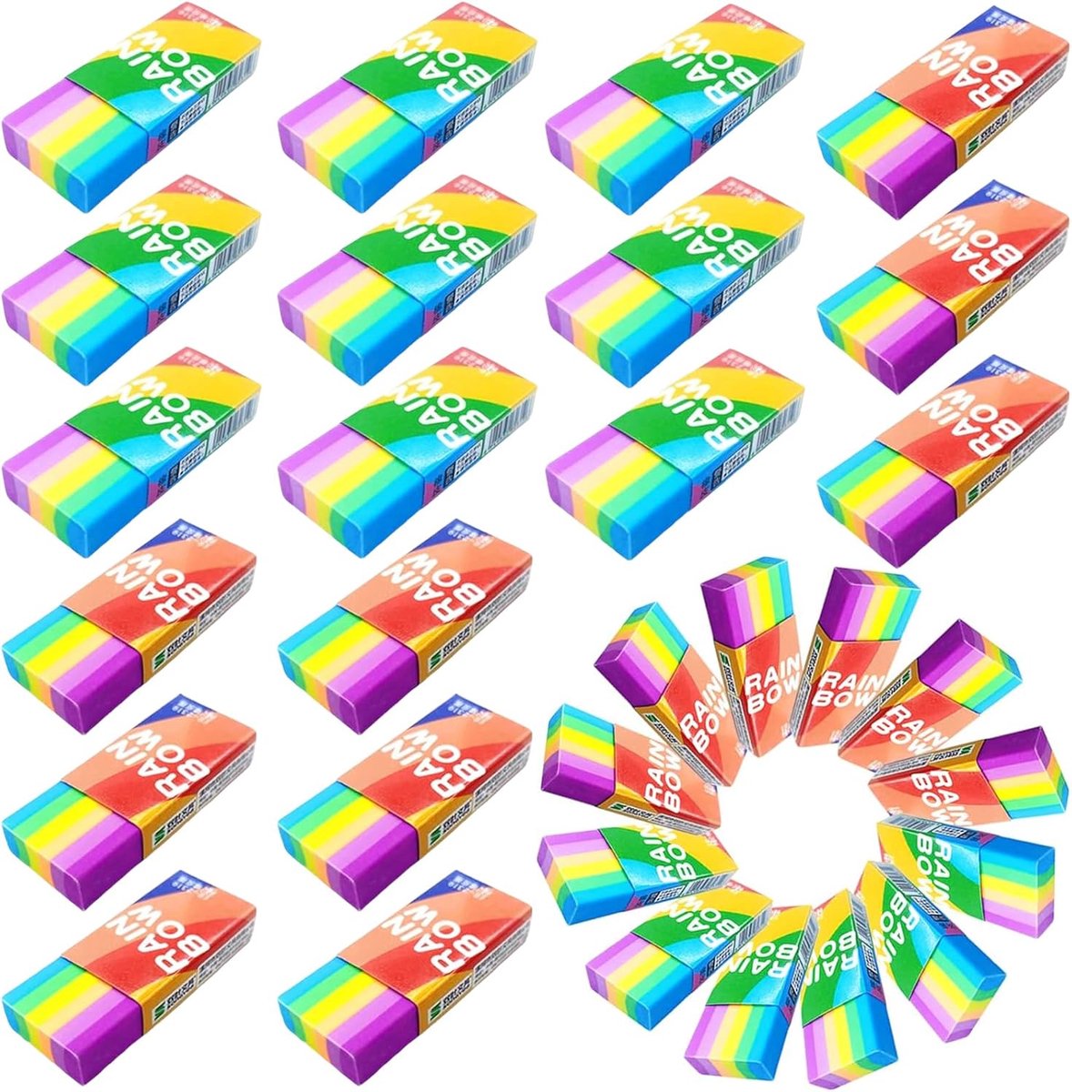 Gummen 30 stuks - Kleurrijke PVC gummen - Zacht en veilig - Ideaal voor school en tekenen - ShopVlot