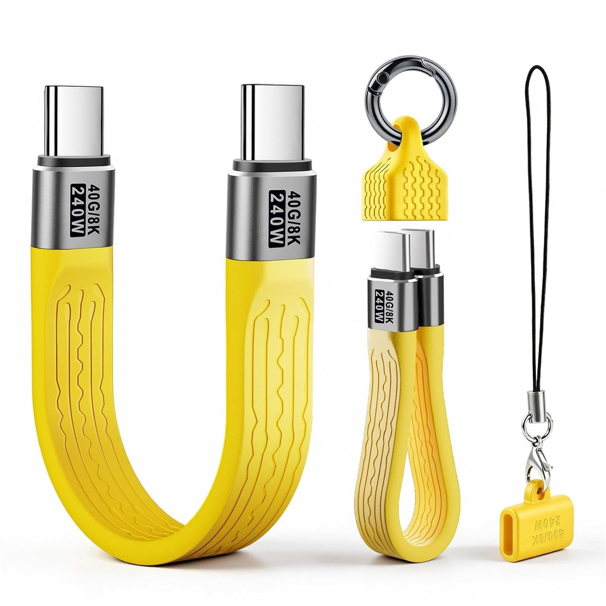 USB C-kabel kort 13 cm - 240W PD3.1 - 80Gbps 16K video - ultieme verbindingsoplossing - ShopVlot