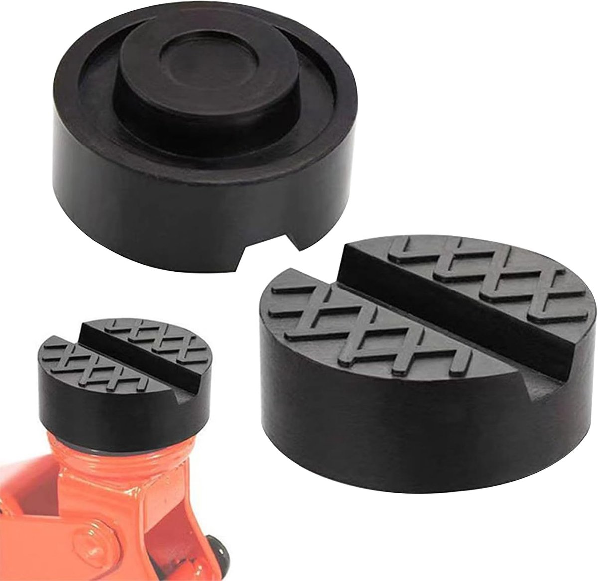2pcs Rubber Buffers for Jack Universal Rubber Pad for Jack with Groove and Non-slip Surface for All Cars up to 5 Tons - ShopVlot