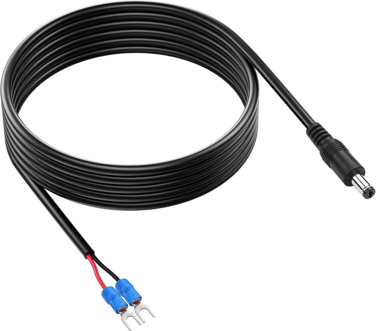 12V DC 5.5mm x 2.1mm Male Plug to U Shaped Terminal Power Cable For wiring and installation of LED light strips, audio - ShopVlot