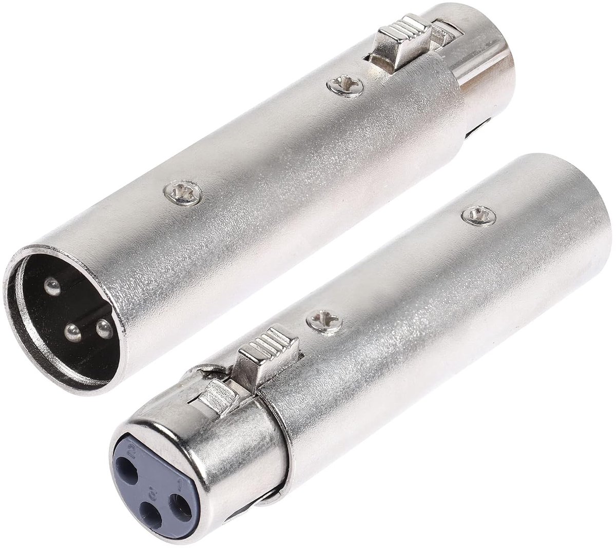 XLR Male to Female Adapter,3 Pin XLR Audio Microphone Cable Extension Adapter Connector (2-Pack) - ShopVlot