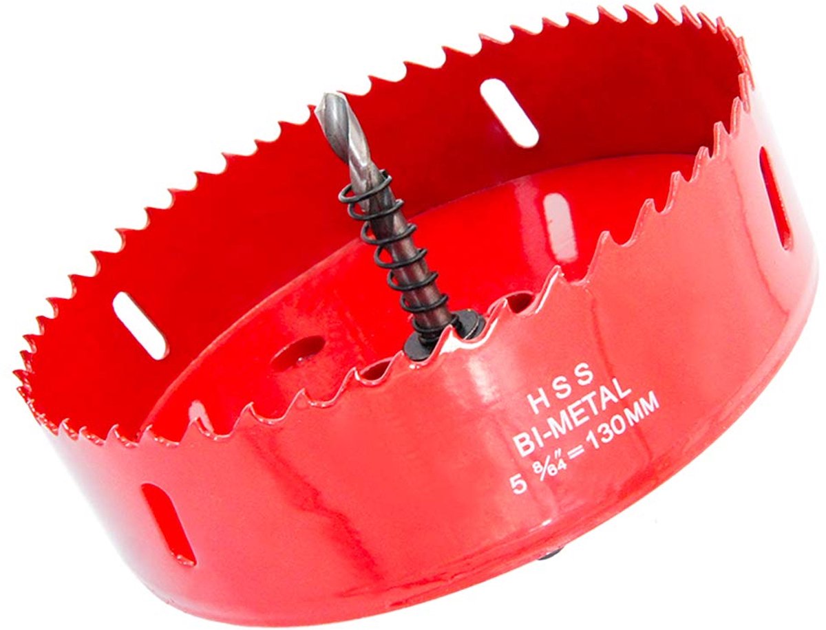 Hole saw 130 mm, Laiwei hole cutter, round cutter for drilling holes in wood, aluminium profiles, plasterboard, PVC - ShopVlot