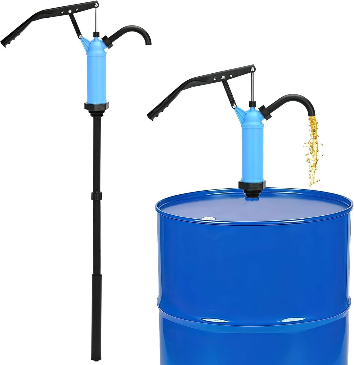 Hand Lever Barrels Pump, Adjustable Telescopic Siphon Lever Action Barrels Drum Pump Manual Adjustable 55 Gallons for - ShopVlot