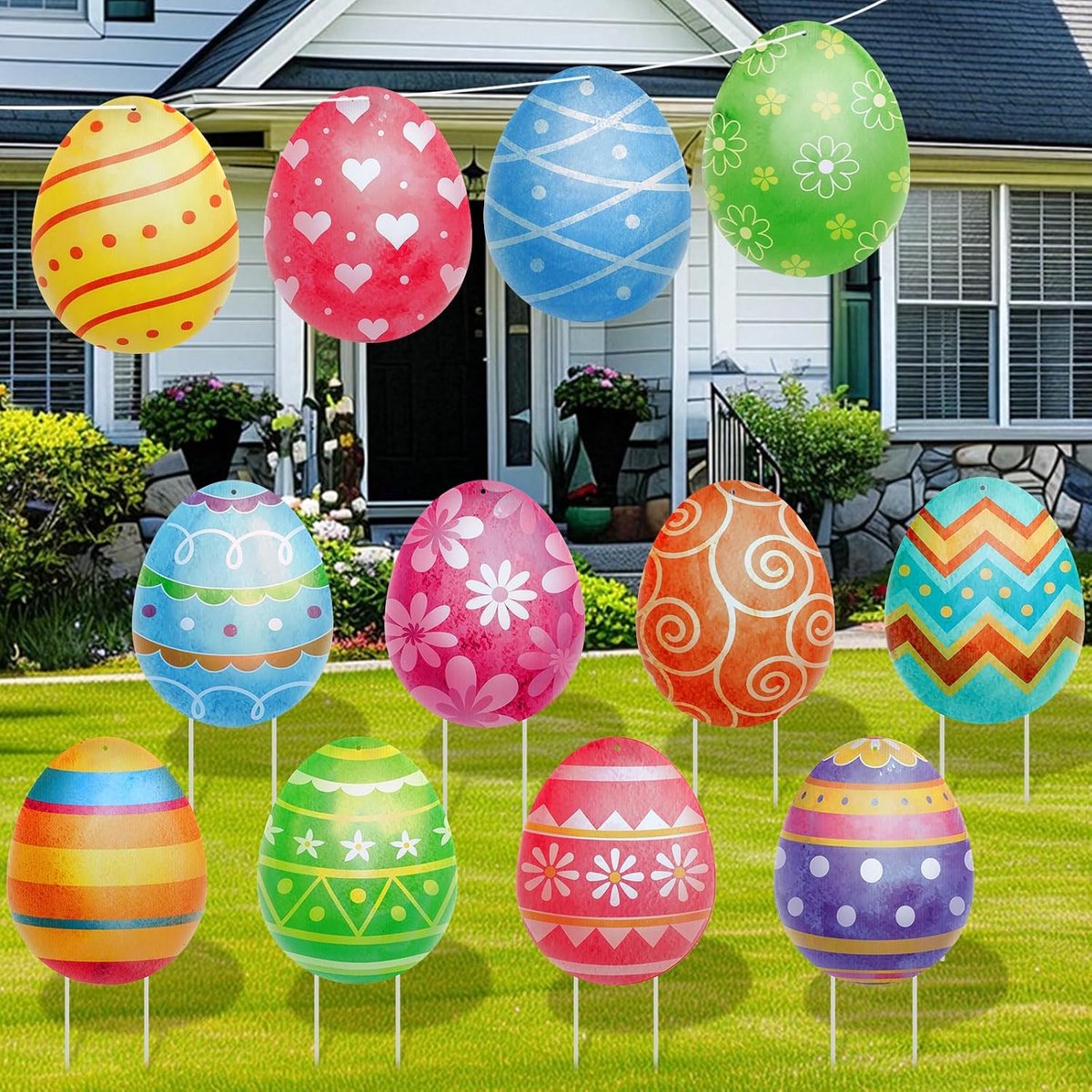YiYa Outdoor Easter Eggs Yard Plates - ShopVlot
