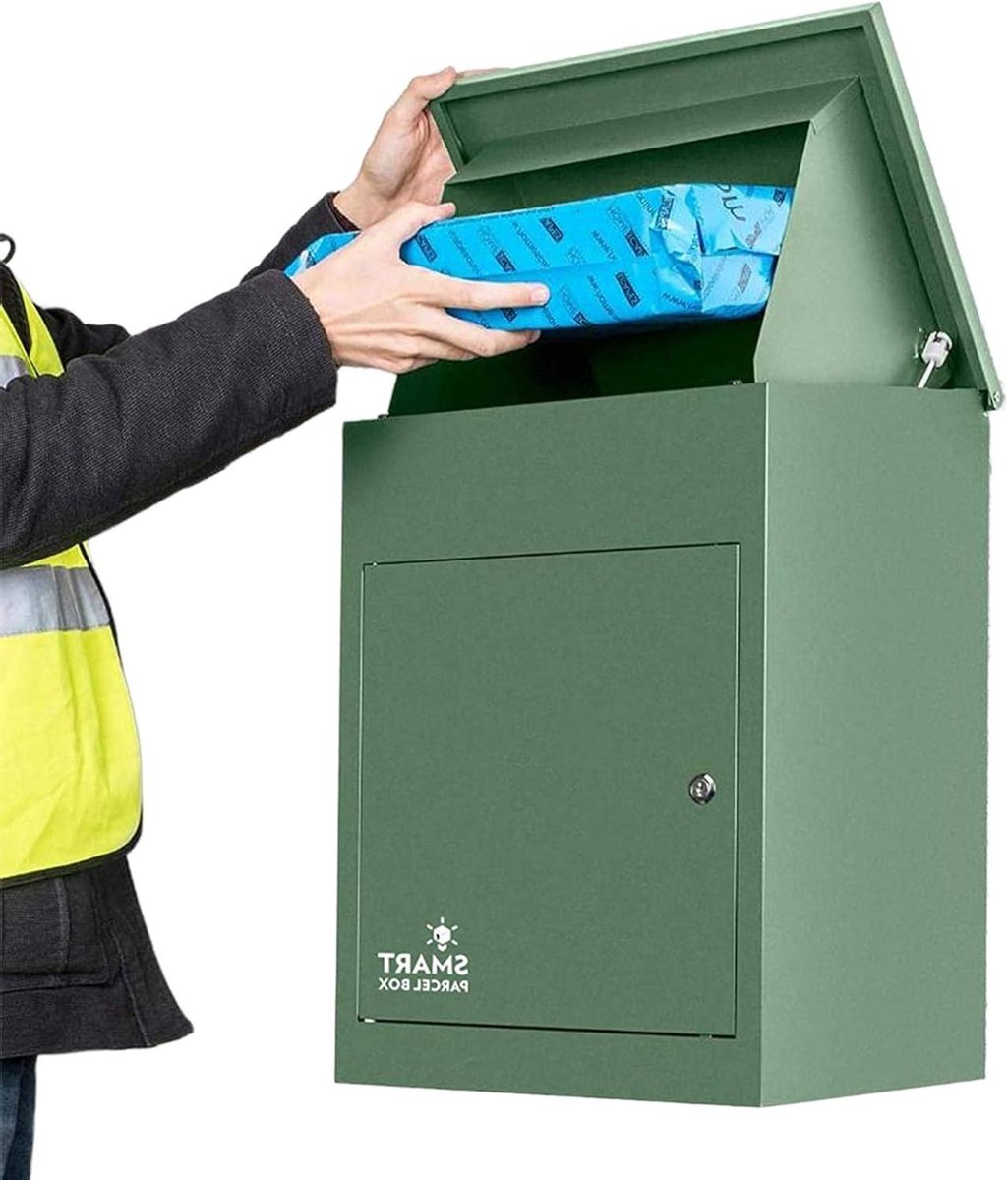 Pakketbrievenbus - Pakketbox brievenbus - Veilig pakketten ontvangen - Roestbestendige poedercoating - 44 x 35 x 58 cm - Groen