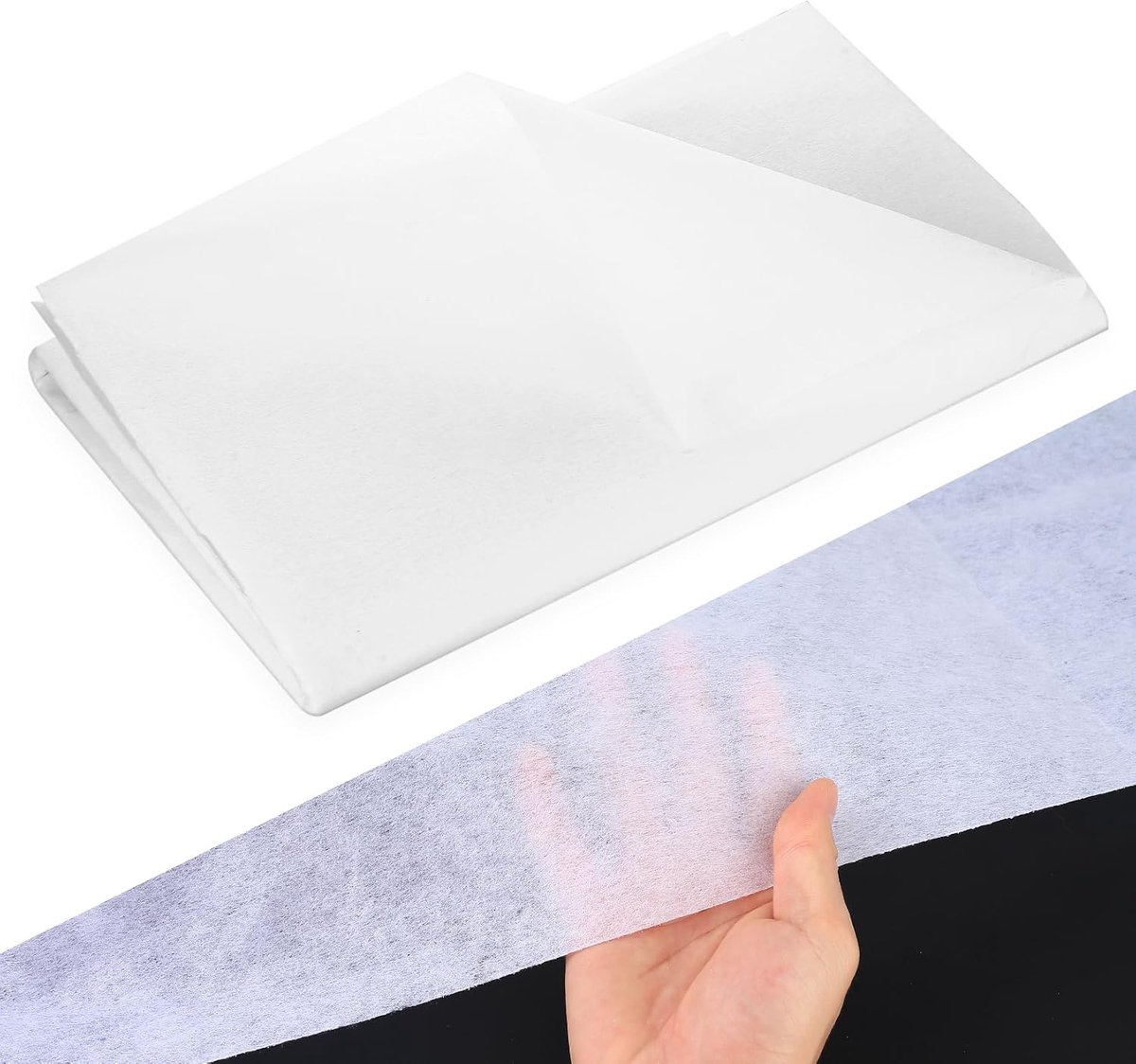 2 Pieces 100 x 200 cm Ironing Nonwoven Fabric for Strengthening, 50gsm Non-woven Fabric for Ironing, Ironing - ShopVlot