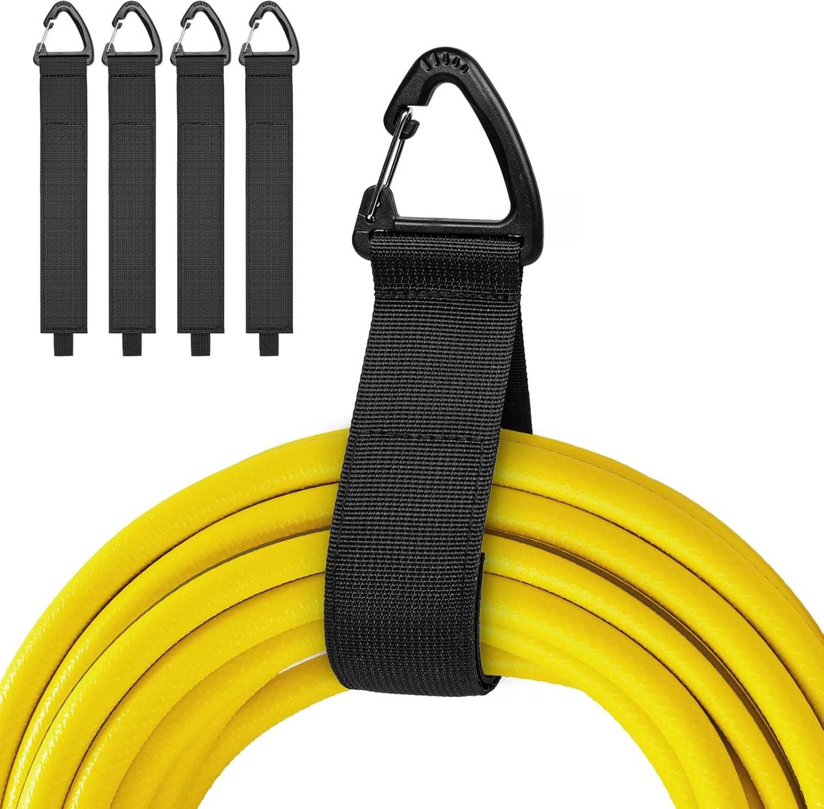 Extension Cable Organiser Pack of 4 Heavy Duty Tape Reusable Cable Ties for Garden Hose, Ropes, Cable Management in - ShopVlot