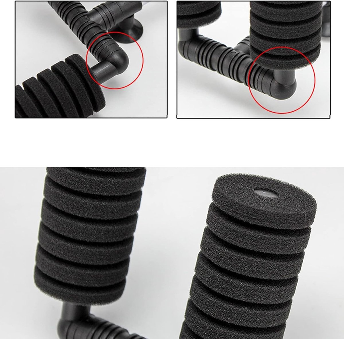 Set van 2 Sponsfilters voor Aquariums, Luchtpomp Filter voor Biologische en Mechanische Filtratie, Ideaal voor Gezonde Waterkwaliteit en Aquatische Levensomstandigheden thumbnail 4