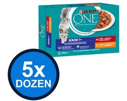 5x Purina One - Senior Rund & Kip in Saus (8x85g) - Kattenvoer Natvoer - 680 g