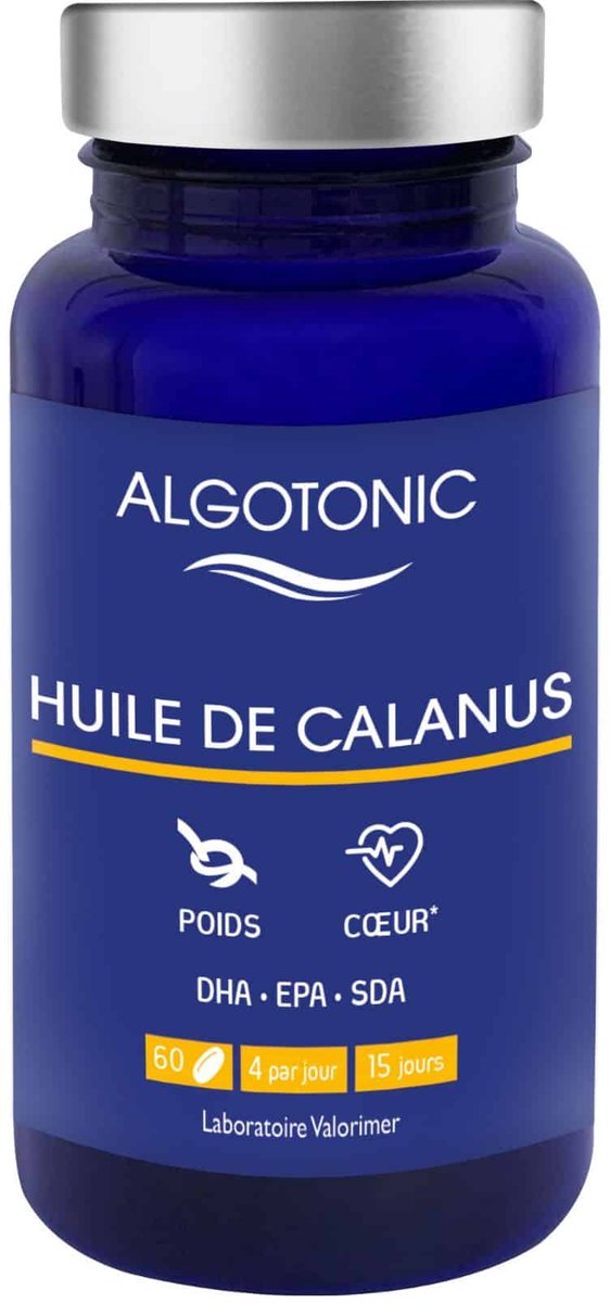 Algotonic Calanus Olie - Omega 3 Supplement - 60 Capsules - Wafester Formule - Rijk Aan EPA DHA SDA - Ondersteunt Stofwisseling En Hartfunctie