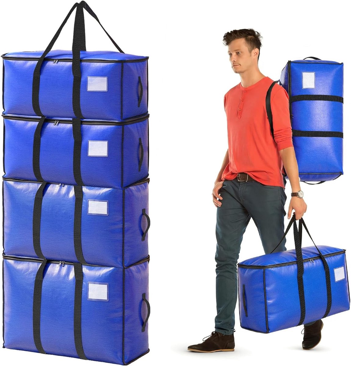 Grote Kledingopbergzakken - Waterdicht - Heavy Duty - Ruime Capaciteit - Voor Verhuizen en Opslag