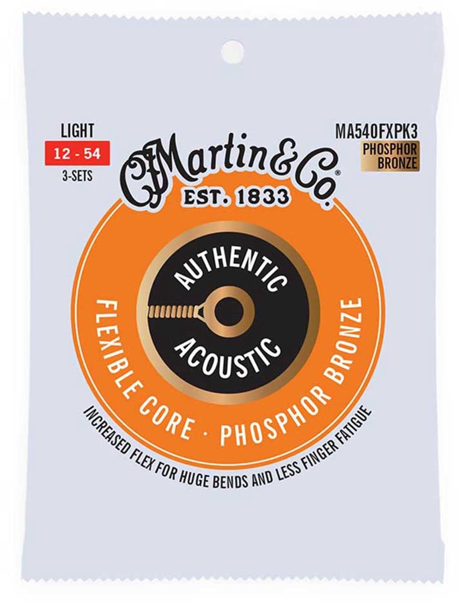 snarenset akoestische gitaar - MA540FXPK3 - 3-pack - 92/8 phosphor bronze 12-54 light