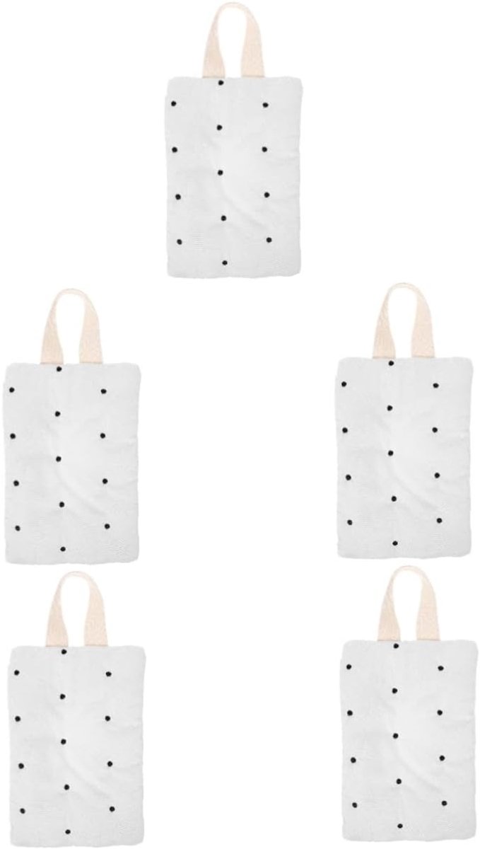 Wipes Houder Tas - Vochtige Doekjes Opberger - Onderweg Gebruik - Met Ophanglus - 5 Stuks - Beige