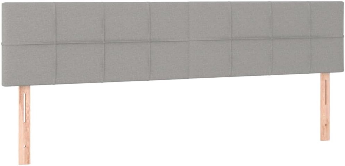 Hoofdbord Bed - Bedonderdeel - Slaapkamer Inrichting - Verstelbare Hoogte - 180x5x78/88cm - Lichtgrijs