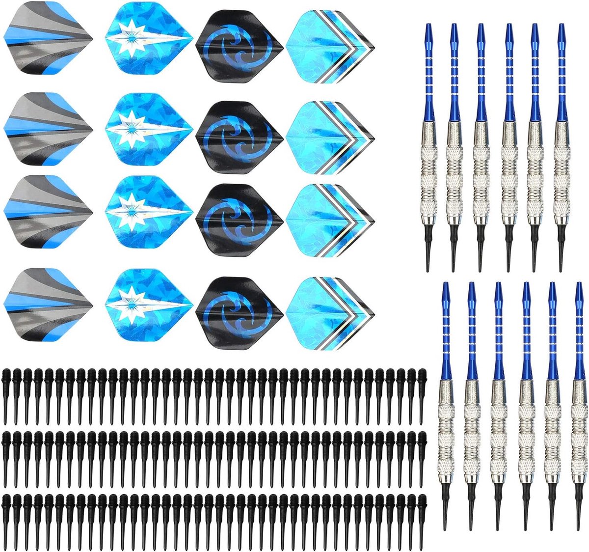 Zachte Dartset - Dartpijlen Set - Kantoor Fitness - Verwijderbaar Ontwerp - 12 Darts - Niet gespecificeerd