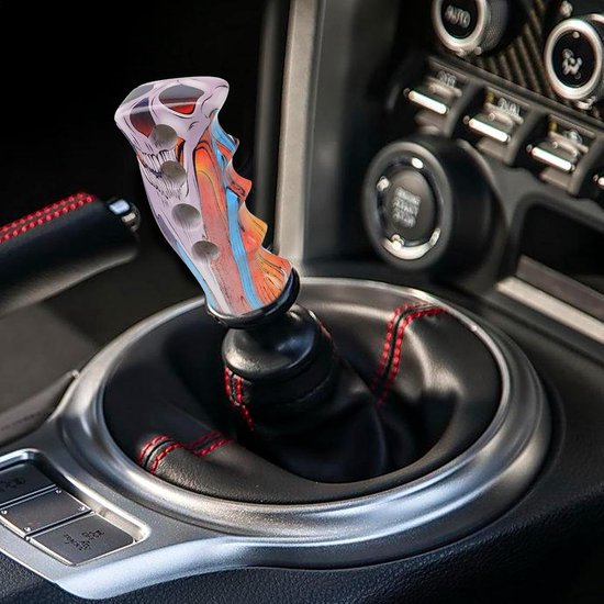 Schakelknop Auto - Versnellingspook Hars - Interieur Upgrade - Ergonomisch Ontwerp - Universele Pasvorm - Paars — afbeelding 4